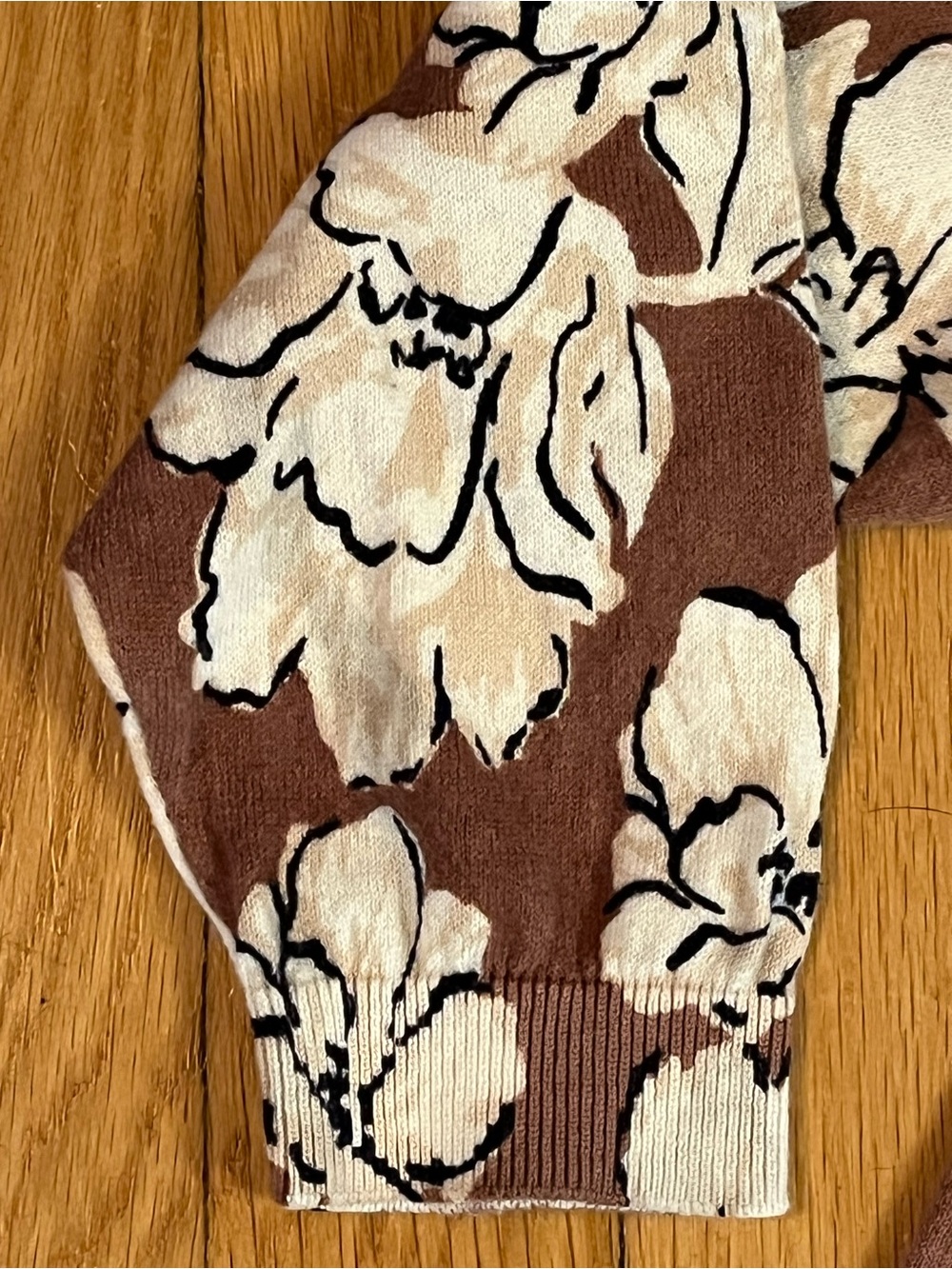Cotton Ann Taylor Sweater Floral Size Small - Picture 3 of 10